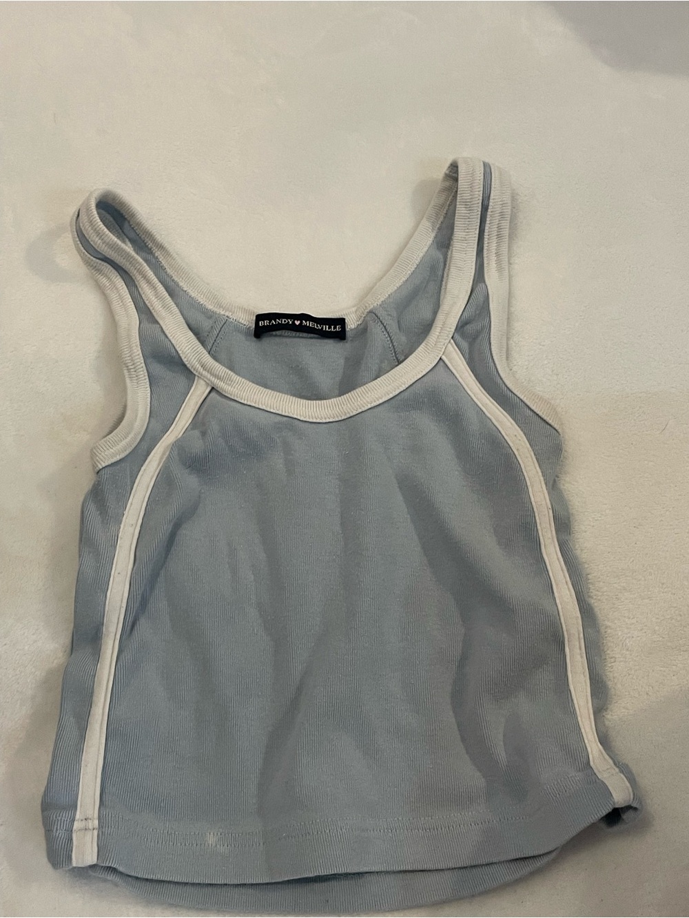 Brandy Melville Light Blue Tank with White Trim